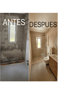 Reformas de baño en la sierra: antes y después, mostrando la transformación completa.